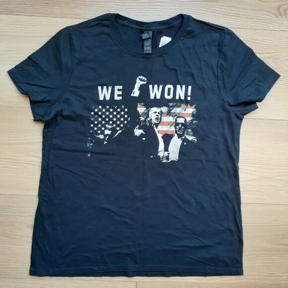 We Won! Trump Iconic Fight! - New Women's Large Black T-Shirt - Picture 4 of 4